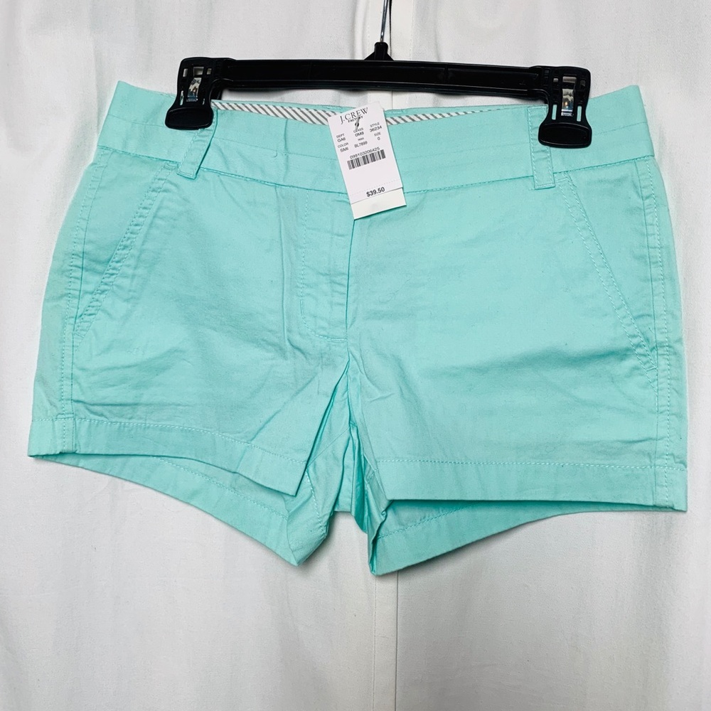 JCrew light blue chino shorts